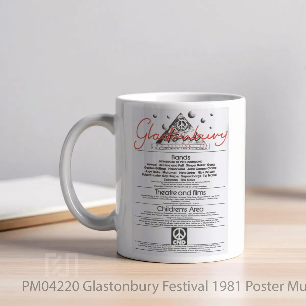 Mug Glastonbury Festival 1981 MPM04220 - All-side / Desain