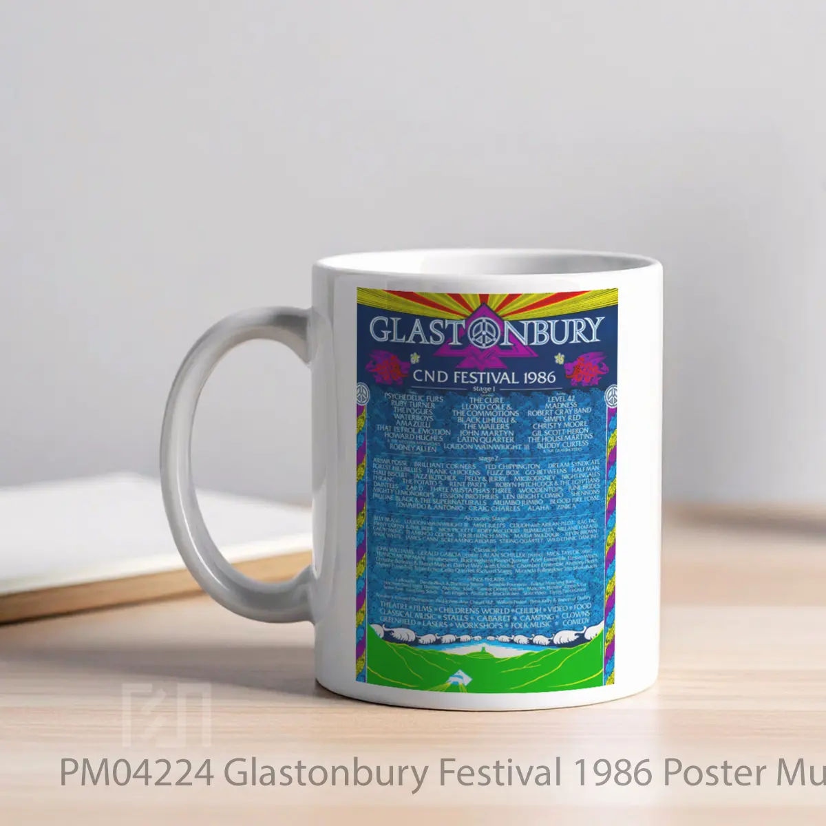 Mug Glastonbury Festival 1986 MPM04224 - All-side / Desain