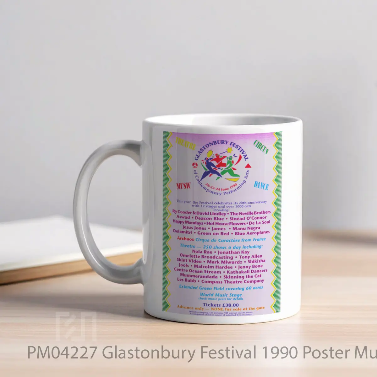 Mug Glastonbury Festival 1990 MPM04227 - All-side / Desain