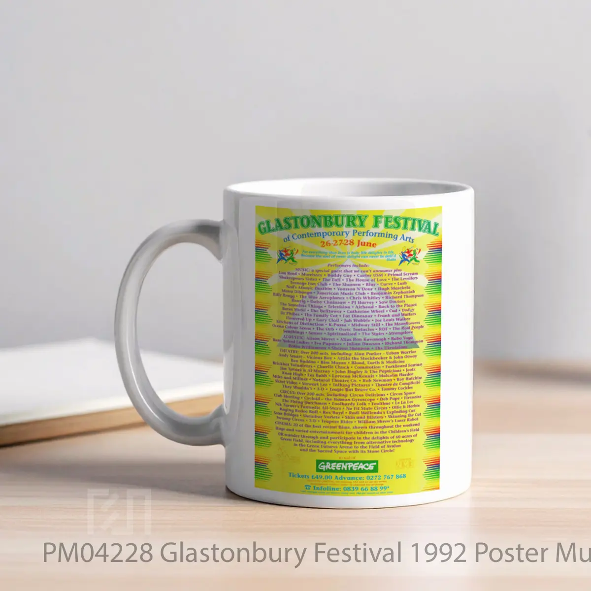 Mug Glastonbury Festival 1992 MPM04228 - All-side / Desain