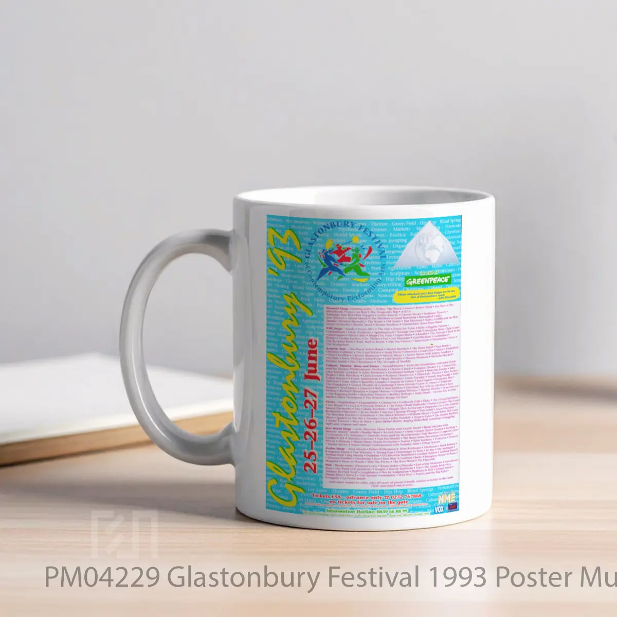 Mug Glastonbury Festival 1993 MPM04229 - All-side / Desain