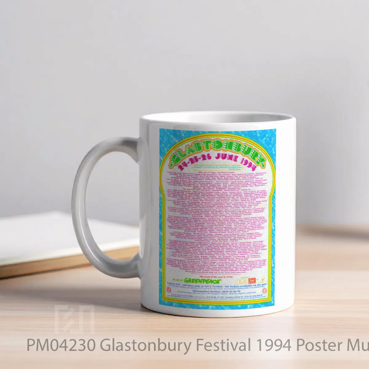 Mug Glastonbury Festival 1994 MPM04230 - All-side / Desain