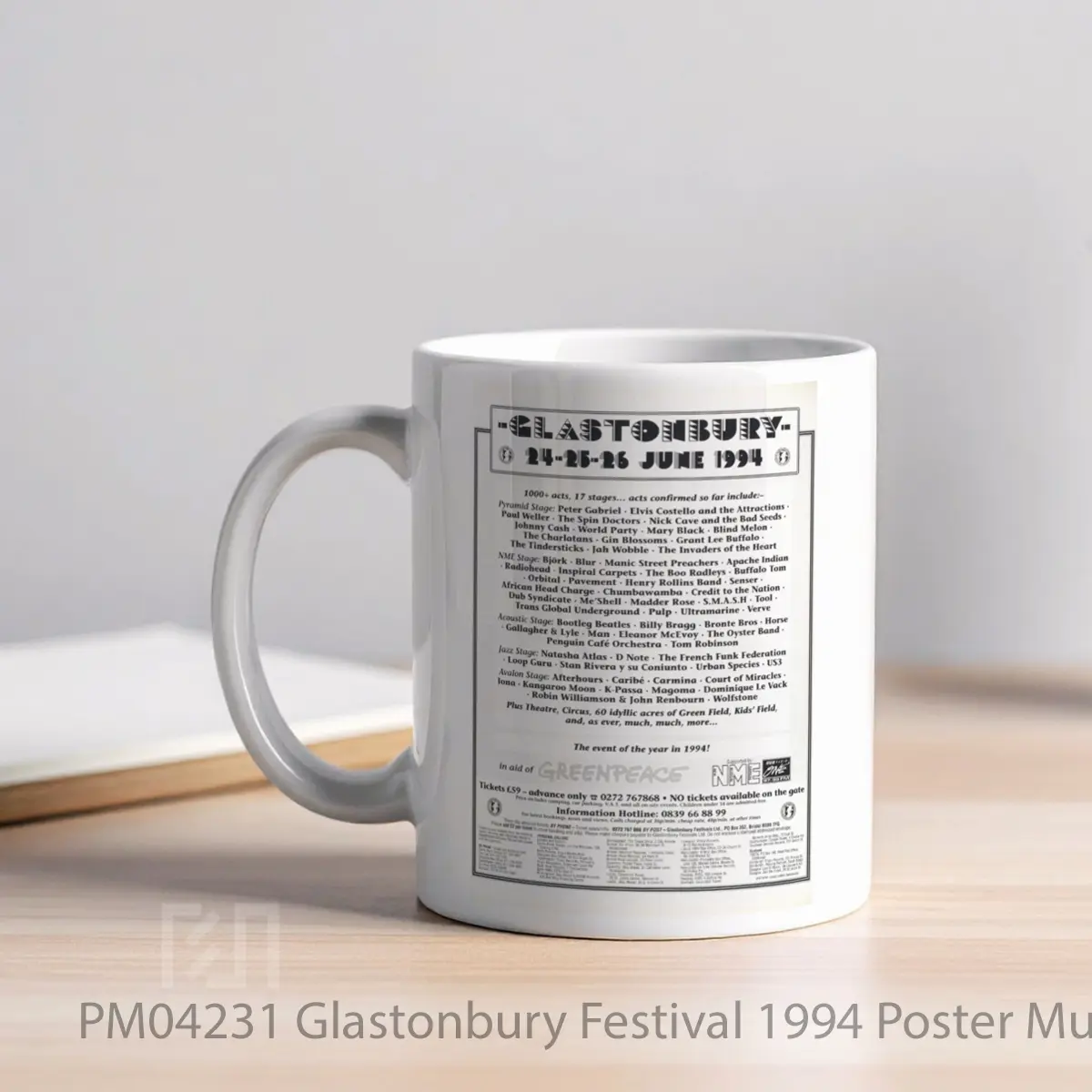Mug Glastonbury Festival 1994 MPM04231 - All-side / Desain
