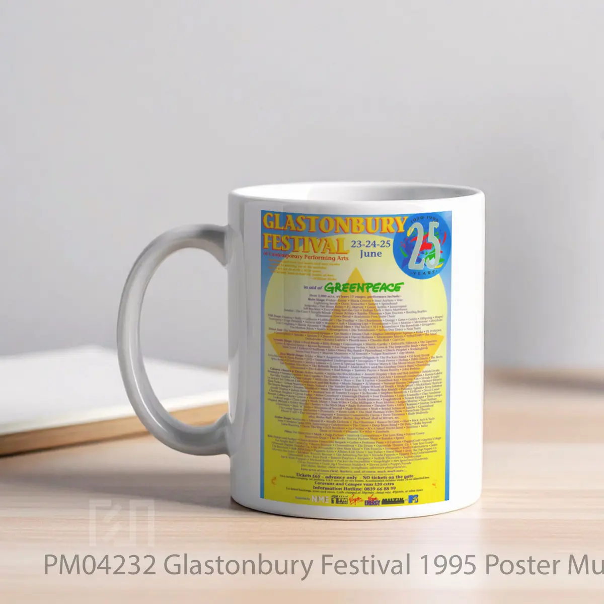 Mug Glastonbury Festival 1995 MPM04232 - All-side / Desain