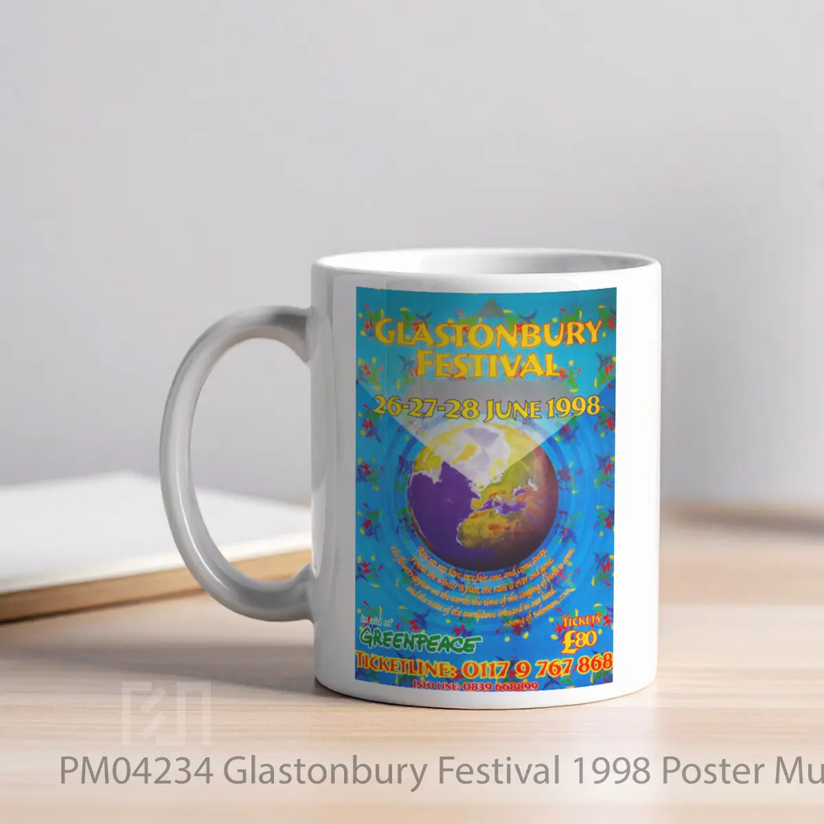 Mug Glastonbury Festival 1998 MPM04234 - All-side / Desain