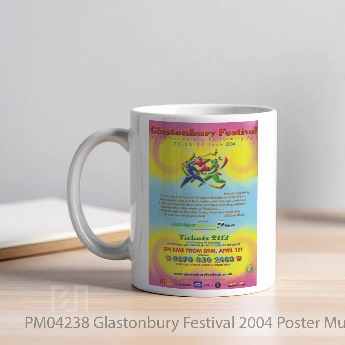 Mug Glastonbury Festival 2004 MPM04238 - All-side / Desain