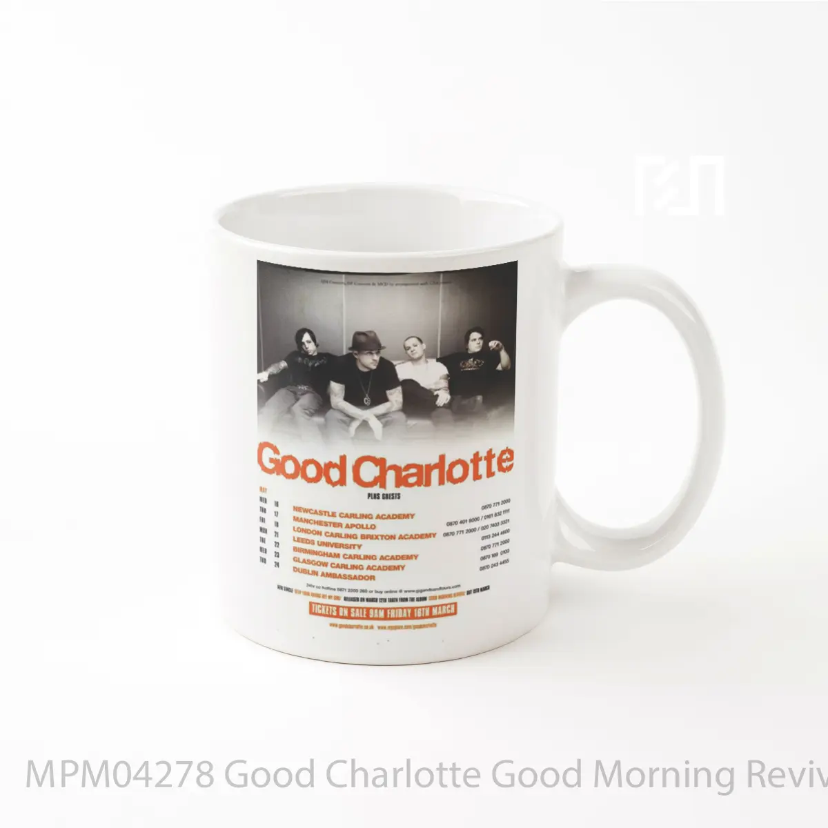 Mug Good Charlotte Good Morning Revival 2007 Uk Tour MPM04278