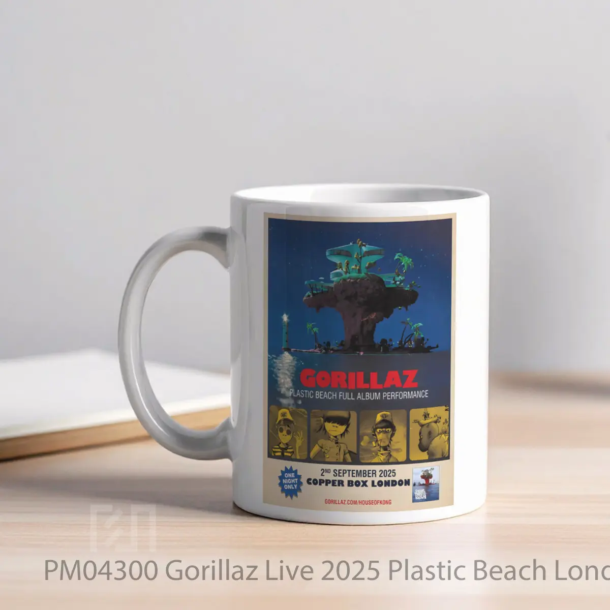 Mug Gorillaz Live 2025 Plastic Beach London Copper Box MPM04300 - All-side / Desain