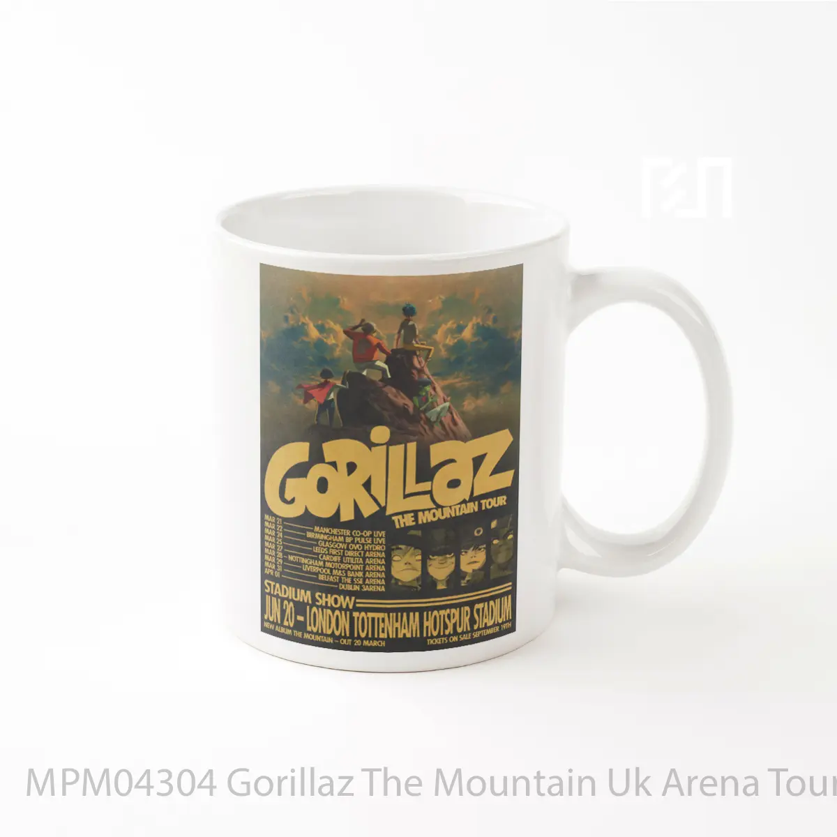 Mug Gorillaz The Mountain Uk Arena Tour 2026 London MPM04304