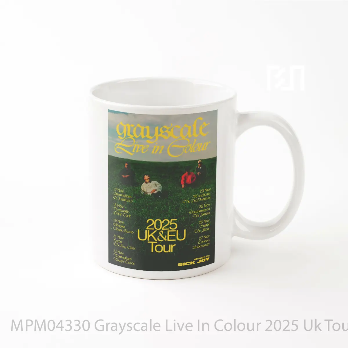 Mug Grayscale Live In Colour 2025 Uk Tour MPM04330