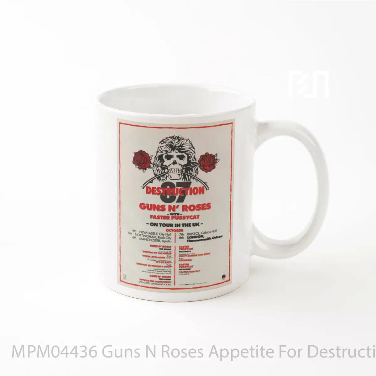 Mug Guns N Roses Appetite For Destruction Uk Tour 1987 MPM04436