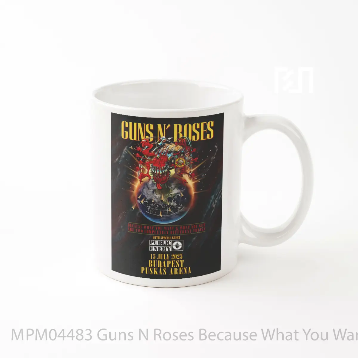 Mug Guns N Roses Because What You Want Tour 2025 Budapest Pusk S Ar Na MPM04483