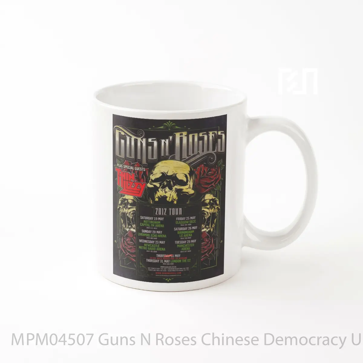 Mug Guns N Roses Chinese Democracy Uk Tour 2012 MPM04507