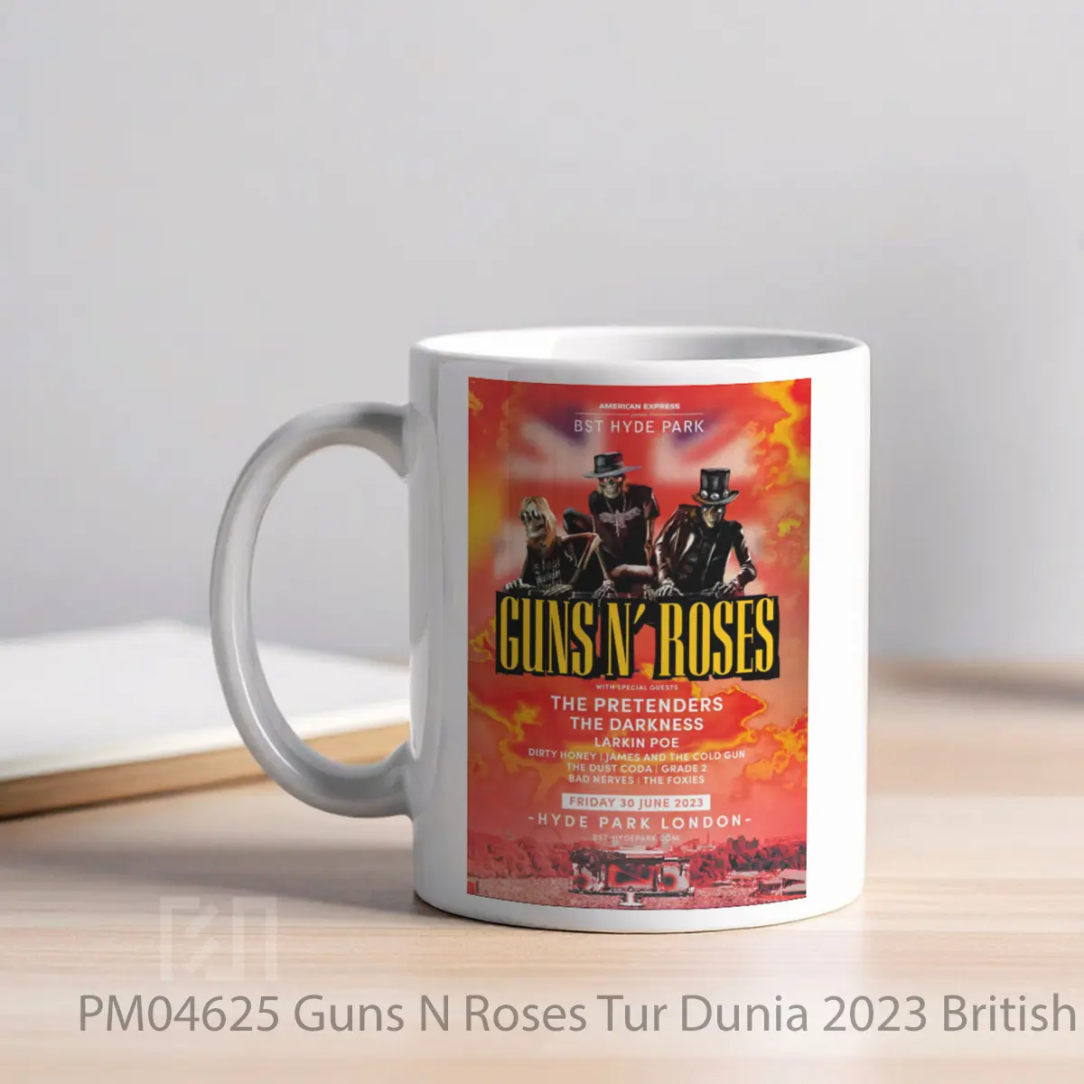 Mug Guns N Roses Tur Dunia 2023 British Summer Time Hyde Park MPM04625 - All-side / Desain