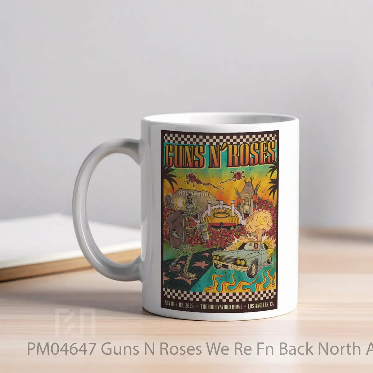 Mug Guns N Roses We Re Fn Back North America Tour 2023 Los Angeles Hollywood Bowl 1 2 November 2023 MPM04647 - All-side / Desain