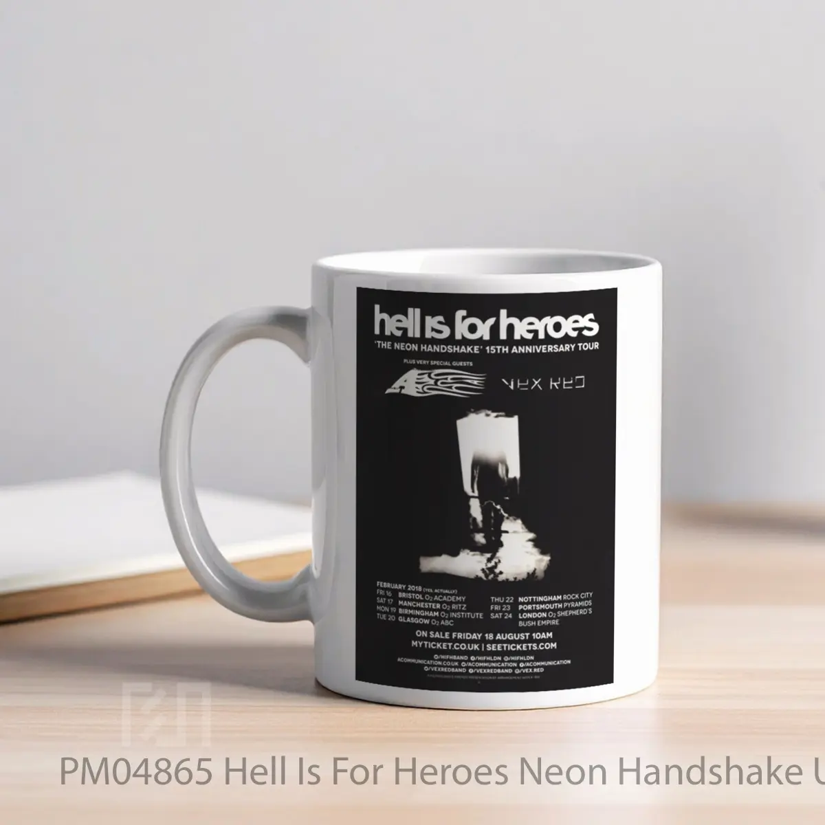 Mug Hell Is For Heroes Neon Handshake Uk Tour 2018 MPM04865 - All-side / Desain