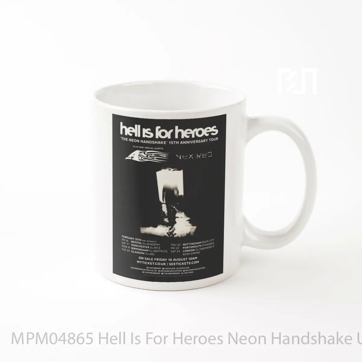 Mug Hell Is For Heroes Neon Handshake Uk Tour 2018 MPM04865