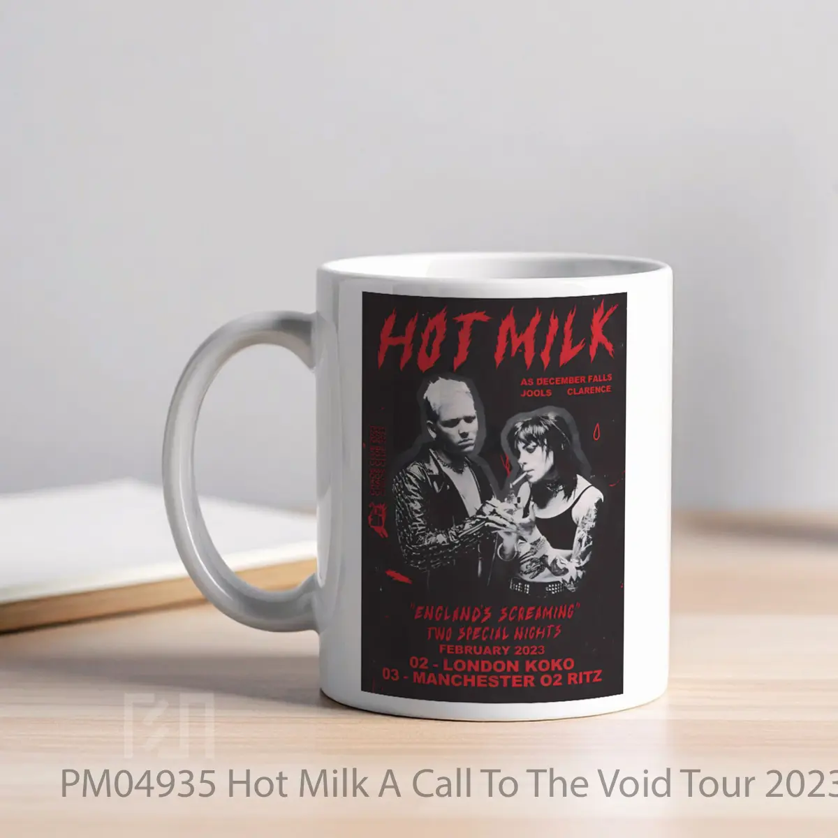Mug Hot Milk A Call To The Void Tour 2023 London Manchester MPM04935 - All-side / Desain