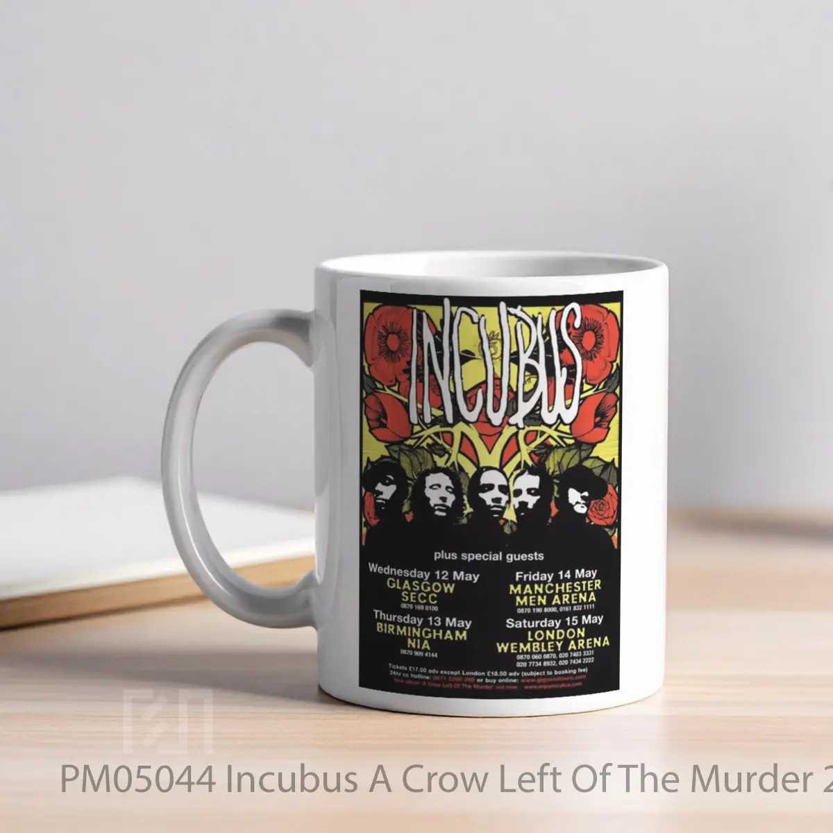Mug Incubus A Crow Left Of The Murder 2004 Uk Tour MPM05044 - Tampak Kiri