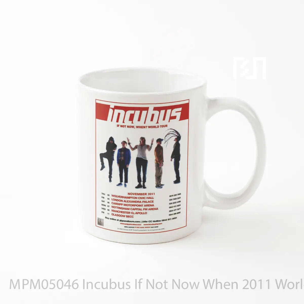 Mug Incubus If Not Now When 2011 World Tour MPM05046