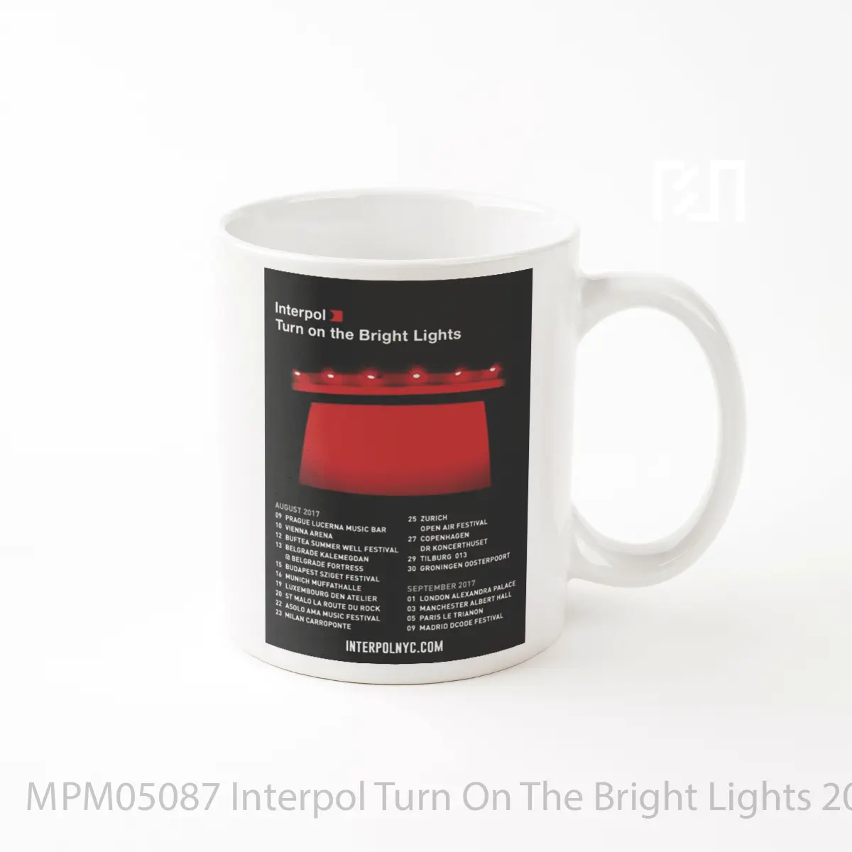 Mug Interpol Turn On The Bright Lights 2017 European Tour MPM05087
