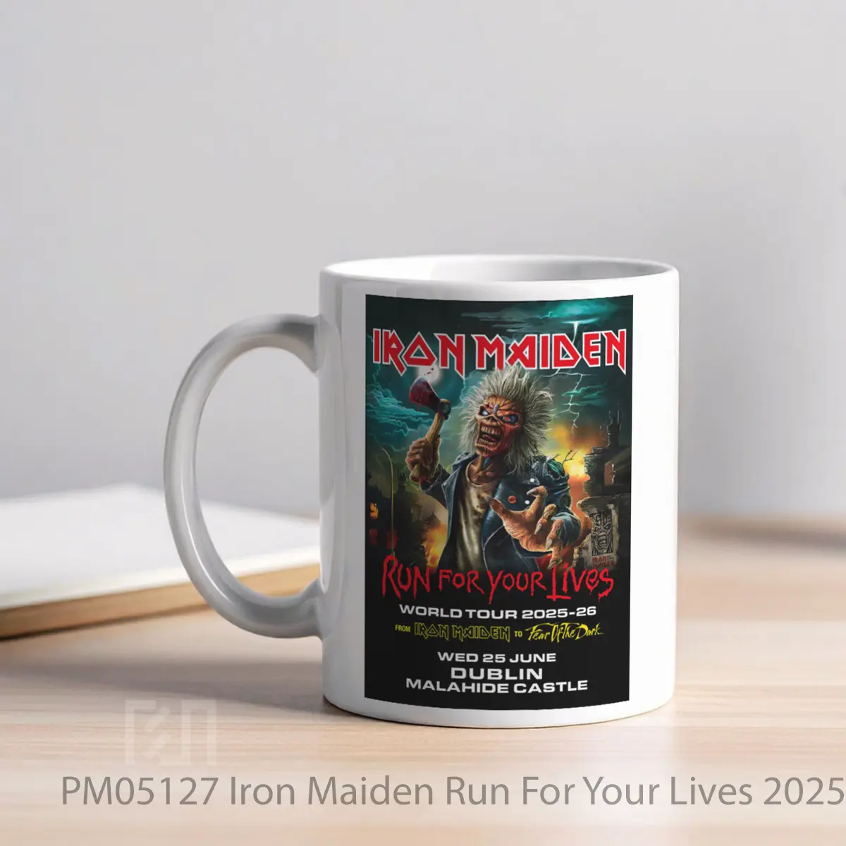 Mug Iron Maiden Run For Your Lives 2025 Uk Tour MPM05127 - All-side / Desain