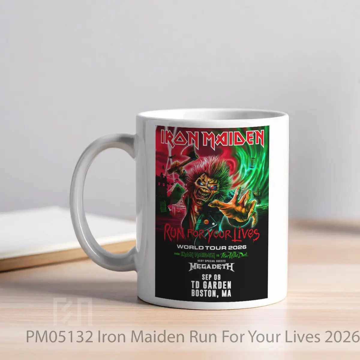 Mug Iron Maiden Run For Your Lives 2026 Tour Harrison MPM05132 - All-side / Desain