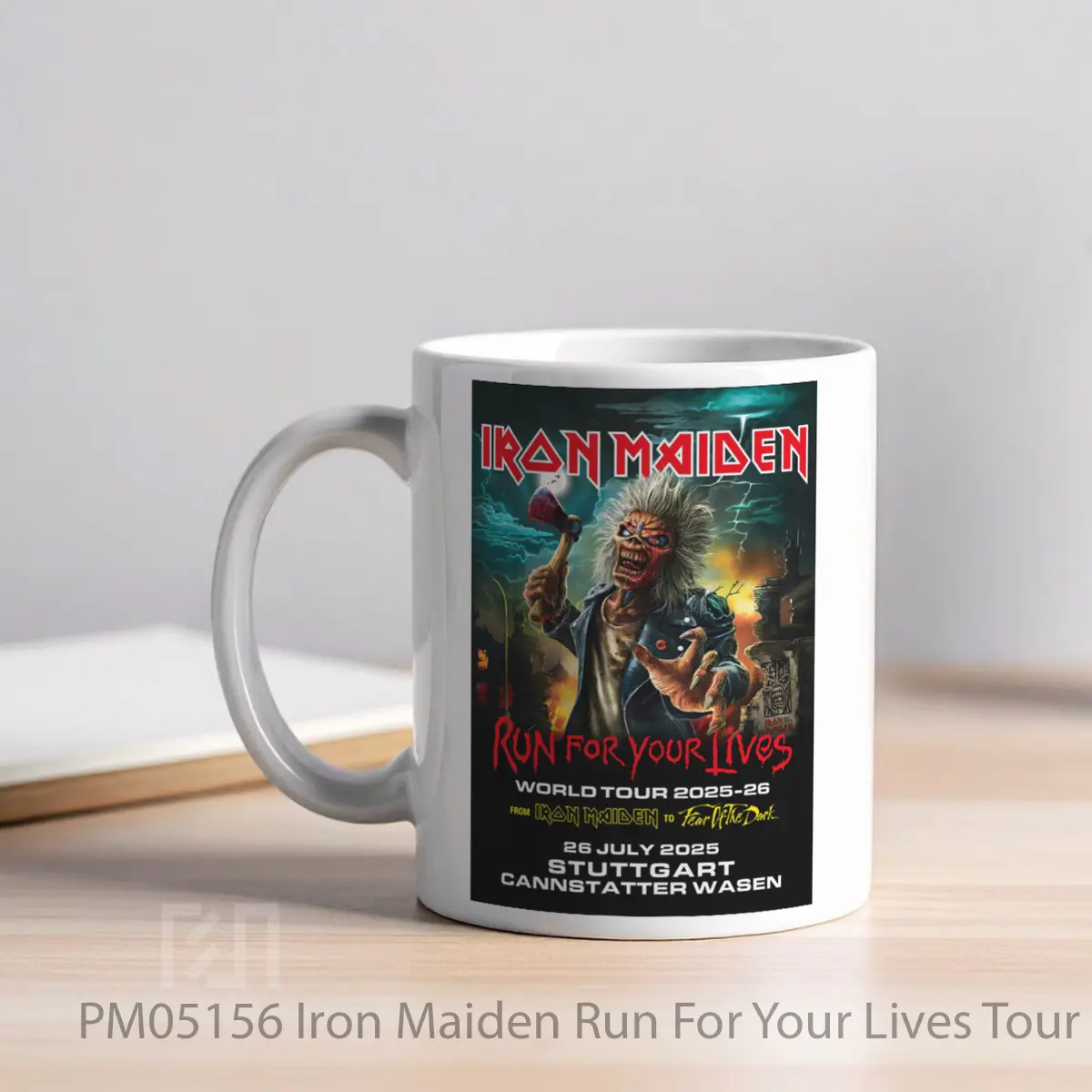 Mug Iron Maiden Run For Your Lives Tour 2025 Stuttgart MPM05156 - All-side / Desain