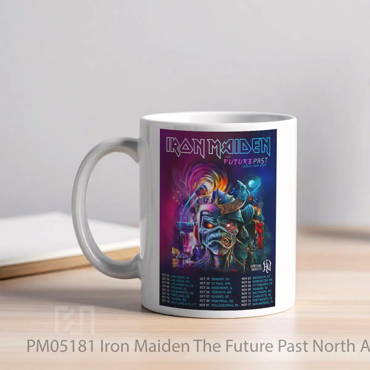 Mug Iron Maiden The Future Past North America Tour 2024 MPM05181 - All-side / Desain