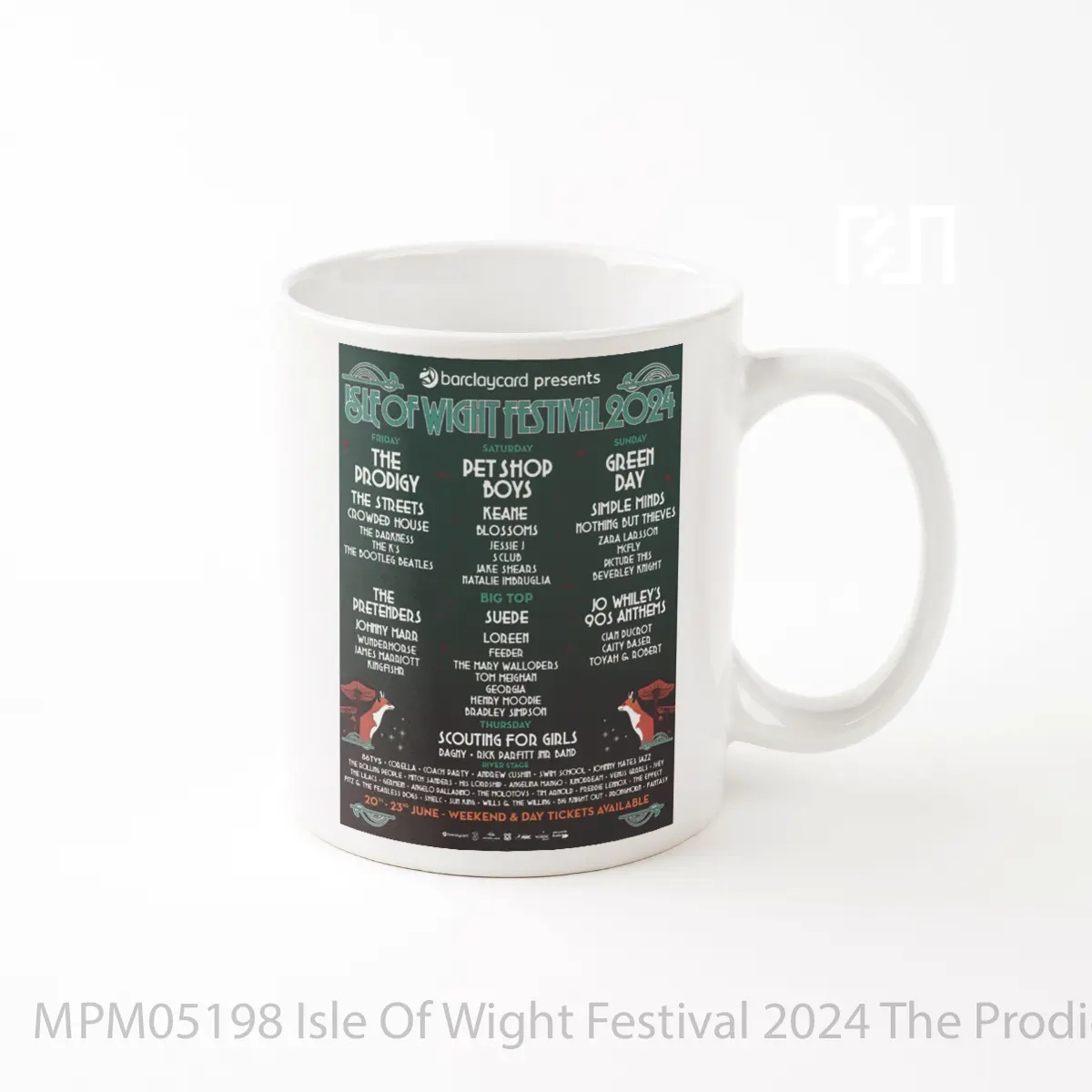 Mug Isle Of Wight Festival 2024 The Prodigy Pet Shop Boys MPM05198