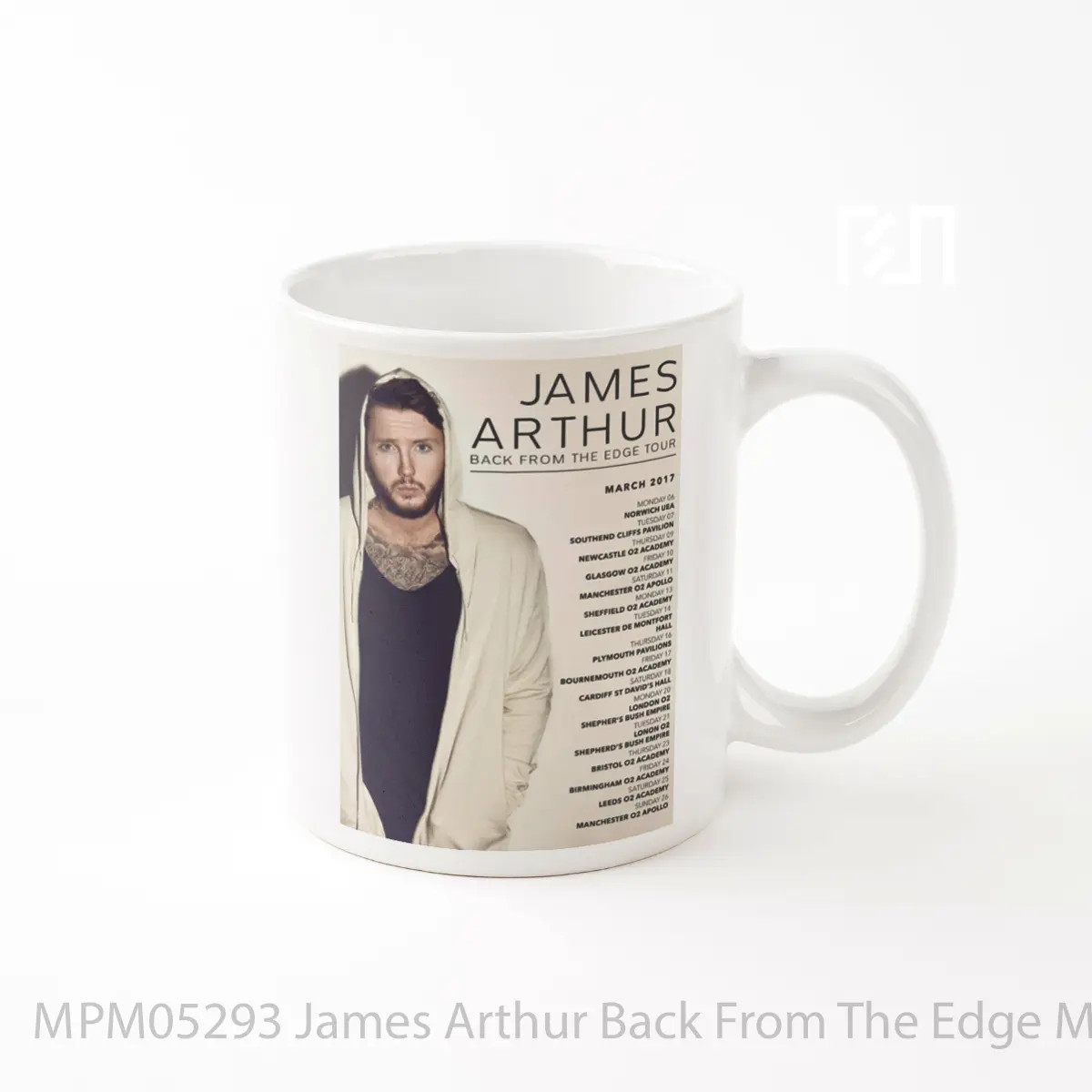 Mug James Arthur Back From The Edge March 2017 Uk Tour MPM05293