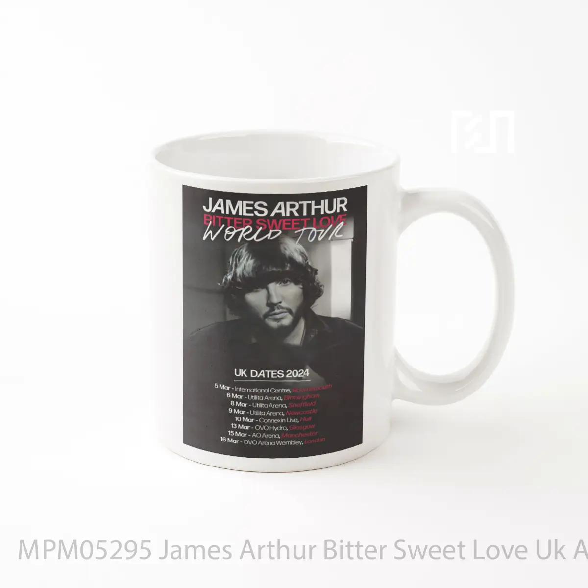 Mug James Arthur Bitter Sweet Love Uk Arena Tour 2024 MPM05295