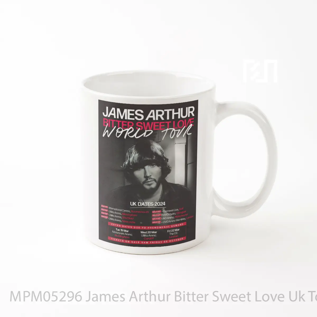 Mug James Arthur Bitter Sweet Love Uk Tour 2024 1 MPM05296