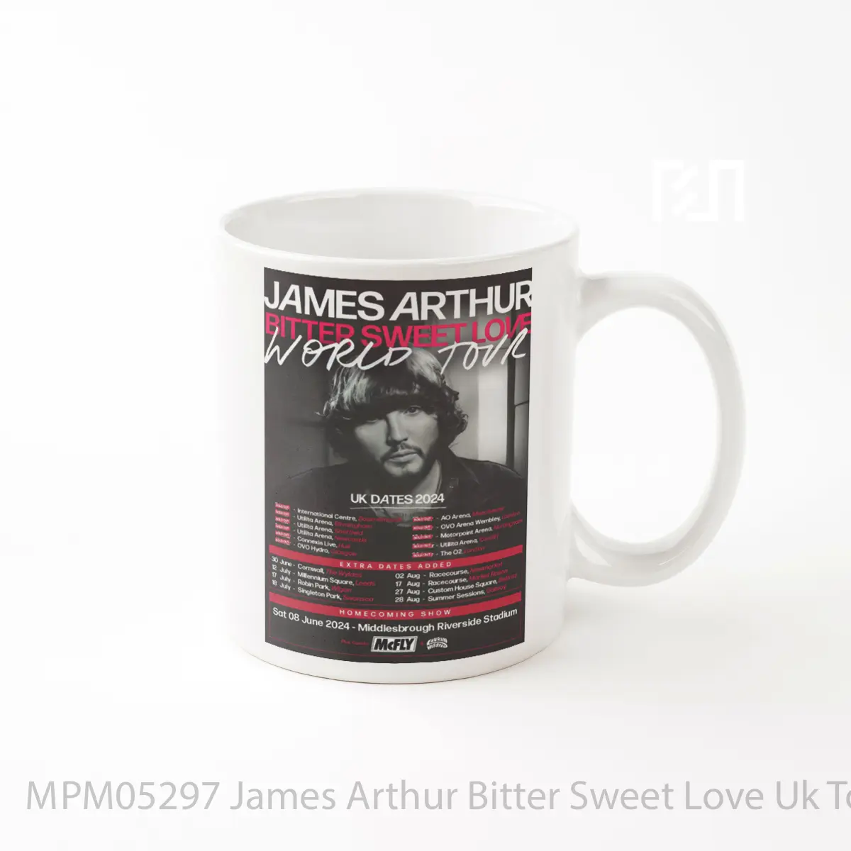 Mug James Arthur Bitter Sweet Love Uk Tour 2024 MPM05297