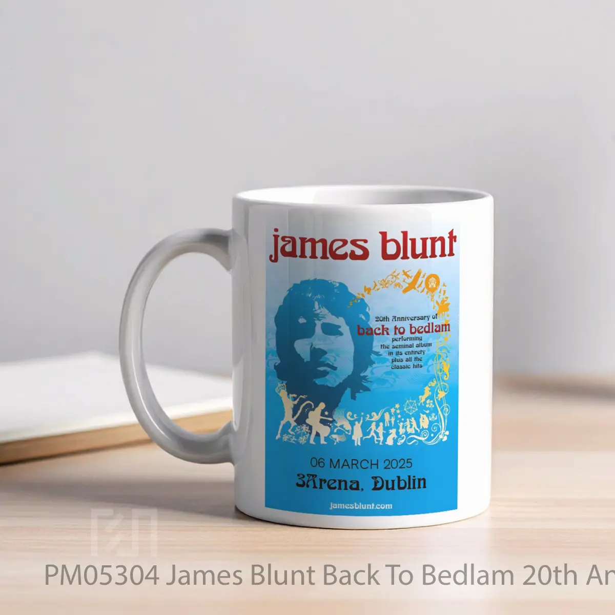 Mug James Blunt Back To Bedlam 20th Anniversary Tour 2025 Variant MPM05304 - All-side / Desain