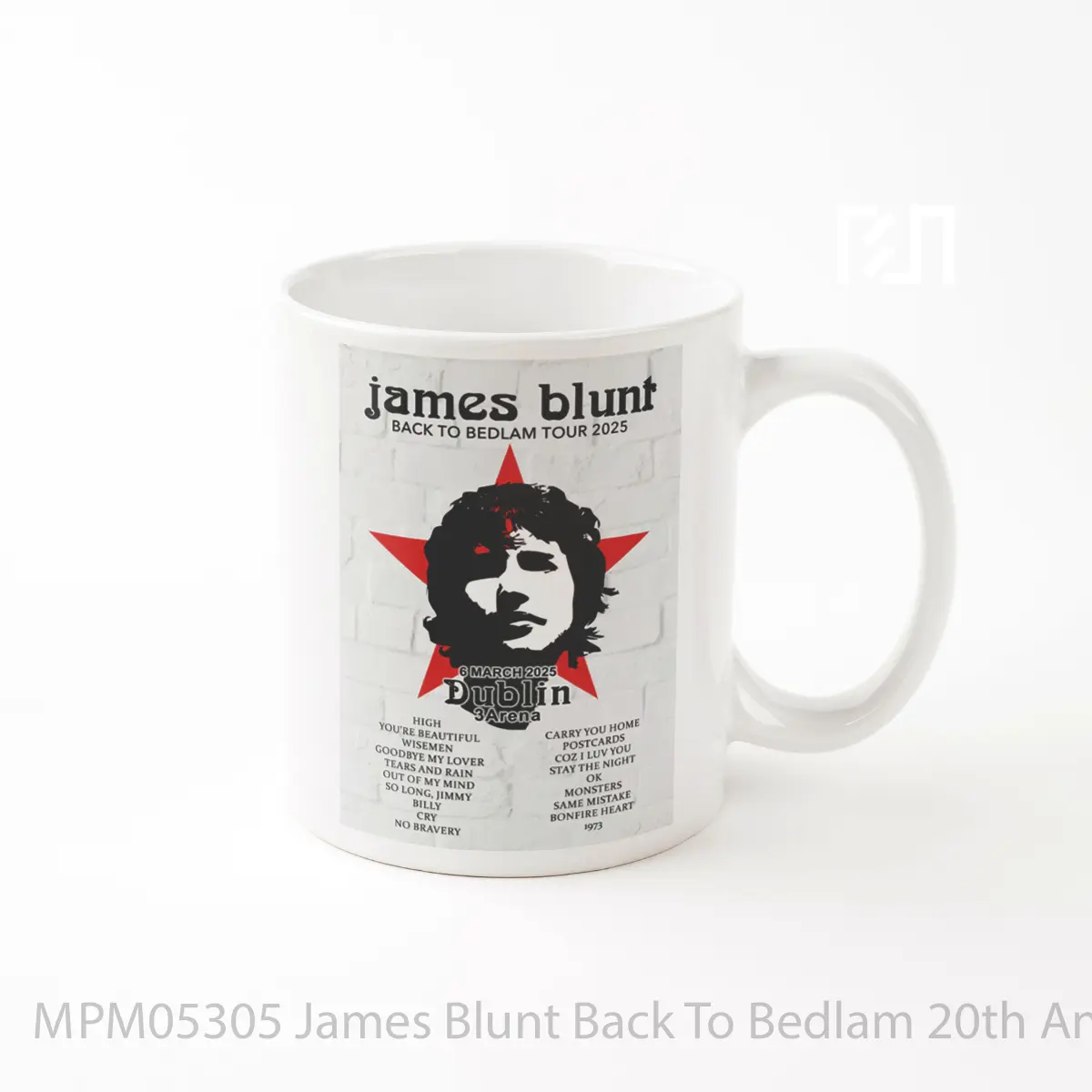 Mug James Blunt Back To Bedlam 20th Anniversary Tour 2025 MPM05305