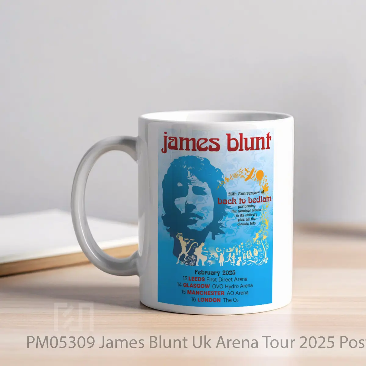 Mug James Blunt Uk Arena Tour 2025 MPM05309 - All-side / Desain