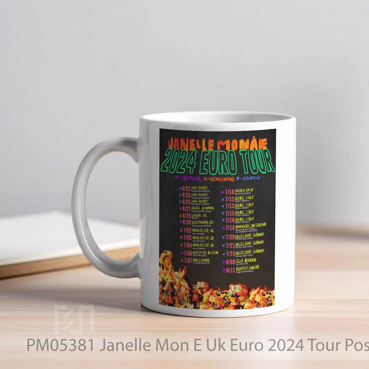 Mug Janelle Mon E Uk Euro 2024 Tour MPM05381 - All-side / Desain