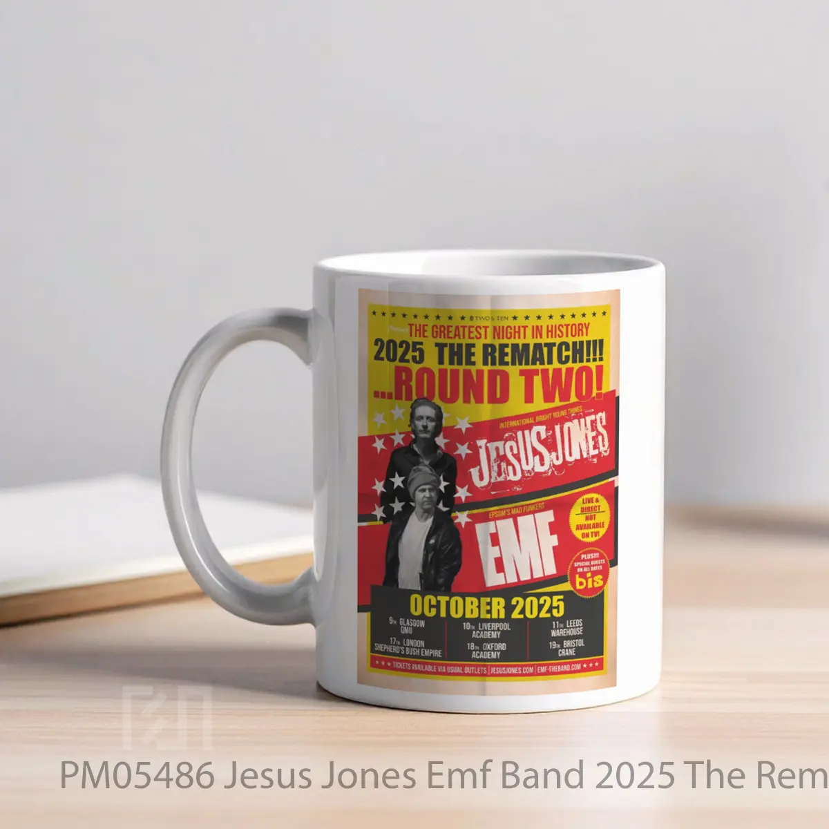 Mug Jesus Jones Emf Band 2025 The Rematch Uk Tour MPM05486 - All-side / Desain