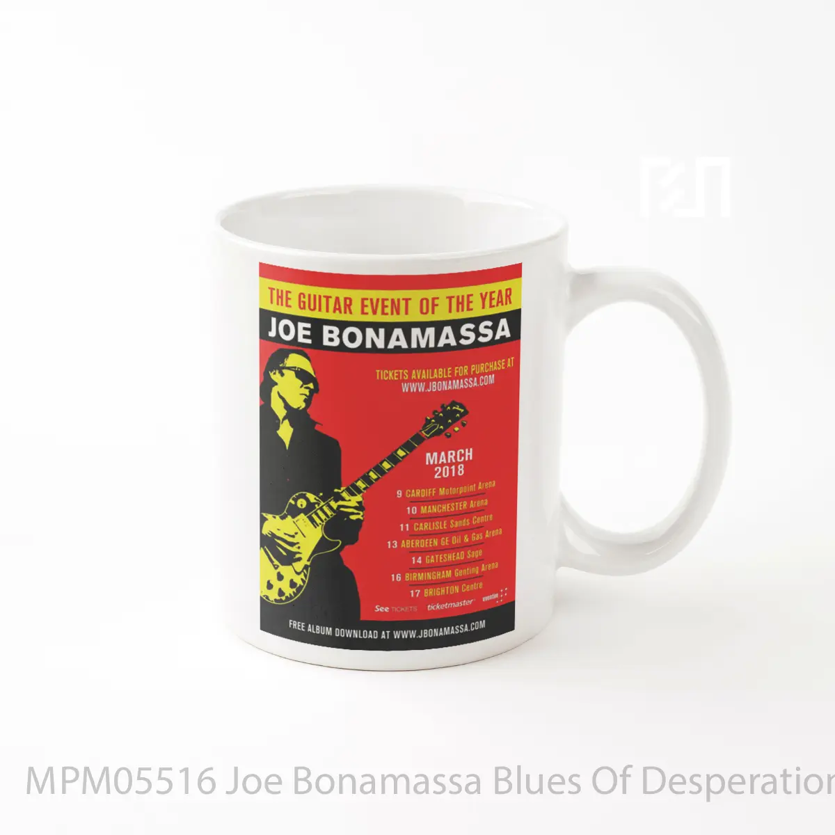 Mug Joe Bonamassa Blues Of Desperation 2018 Uk Tour Po MPM05516