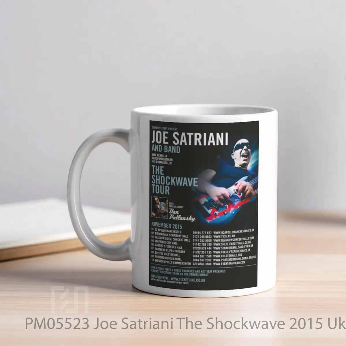Mug Joe Satriani The Shockwave 2015 Uk Tour Print MPM05523 - All-side / Desain