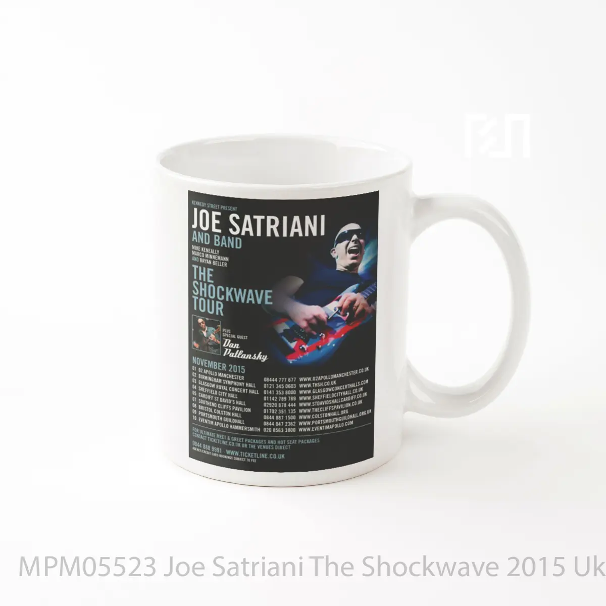 Mug Joe Satriani The Shockwave 2015 Uk Tour Print MPM05523