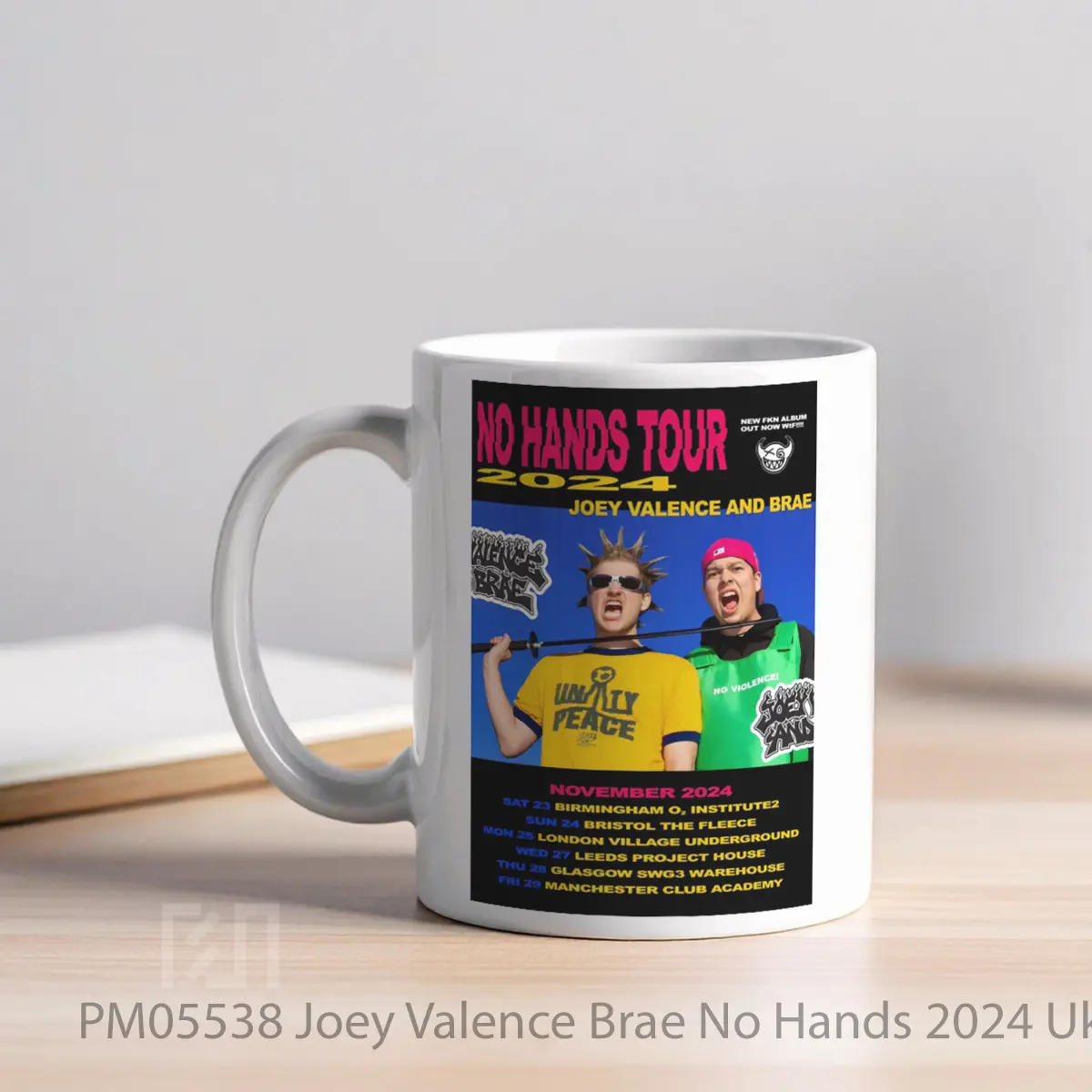 Mug Joey Valence Brae No Hands 2024 Uk Tour MPM05538 - All-side / Desain