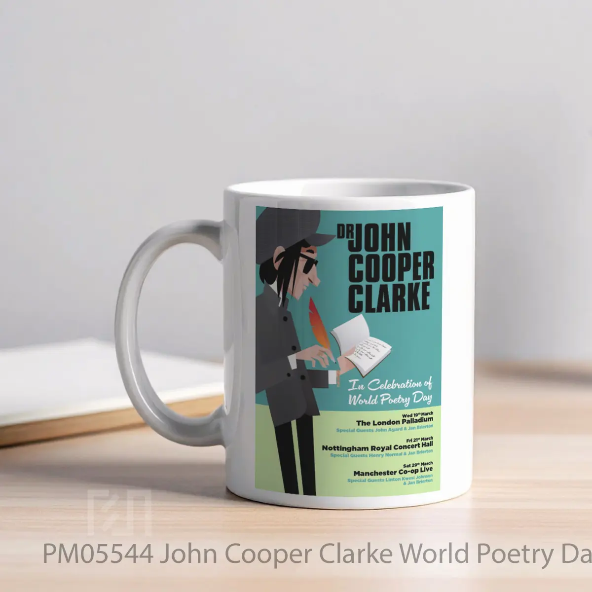 Mug John Cooper Clarke World Poetry Day 2025 Uk Tour MPM05544 - All-side / Desain
