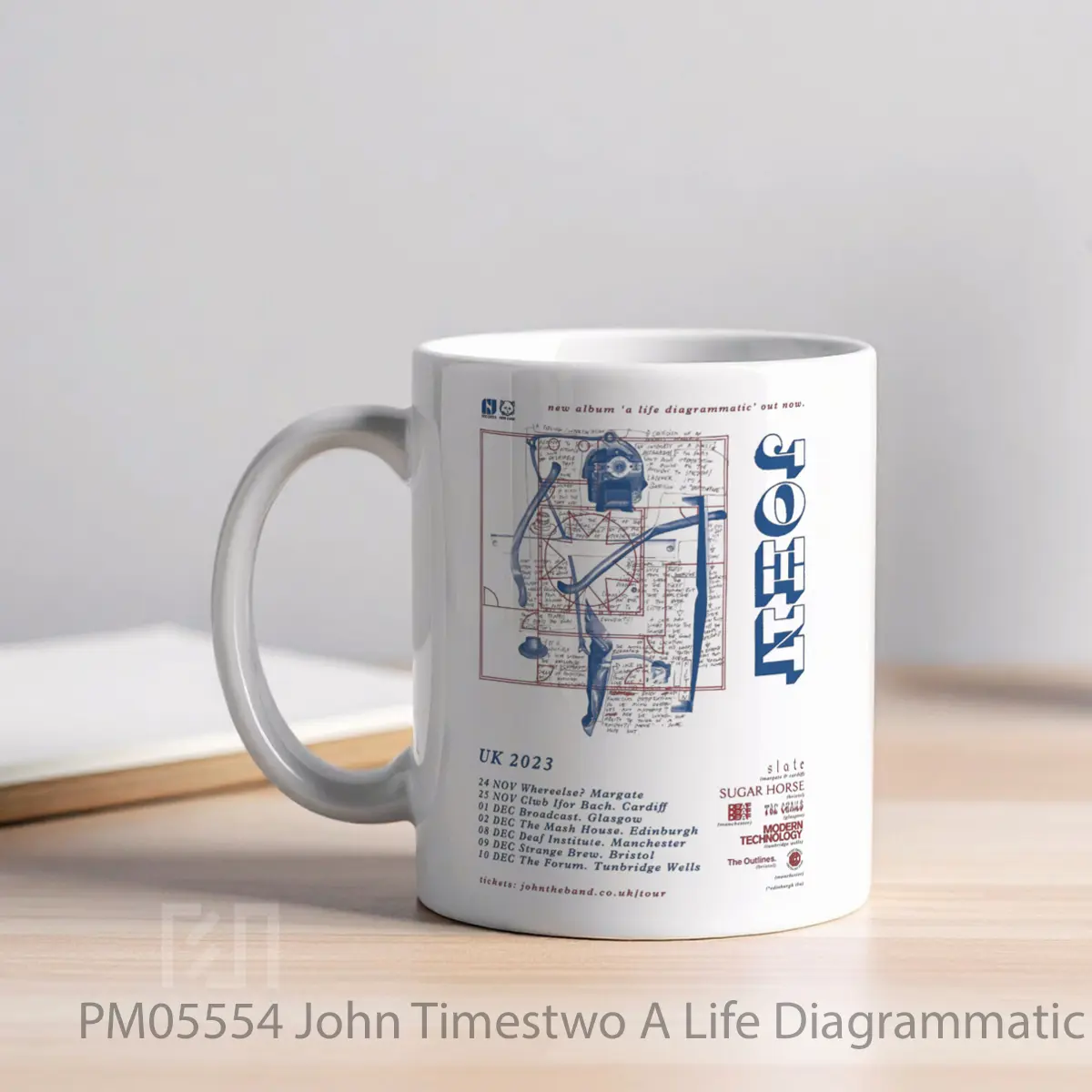 Mug John Timestwo A Life Diagrammatic 2023 Uk Tour P MPM05554 - All-side / Desain