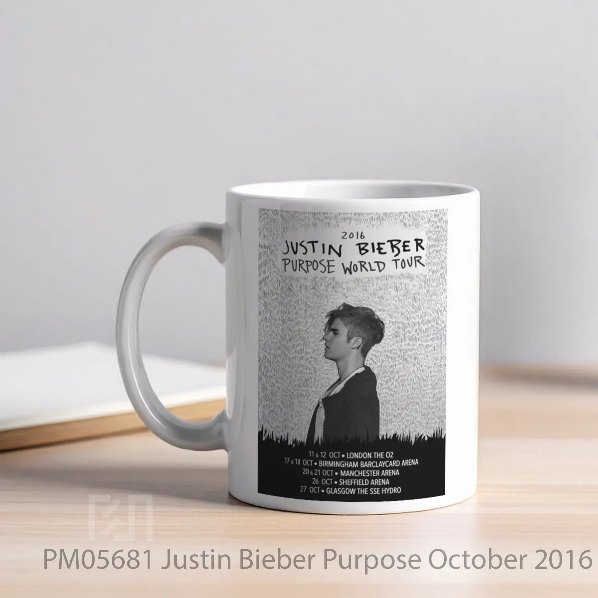 Mug Justin Bieber Purpose October 2016 Uk Tour MPM05681 - All-side / Desain