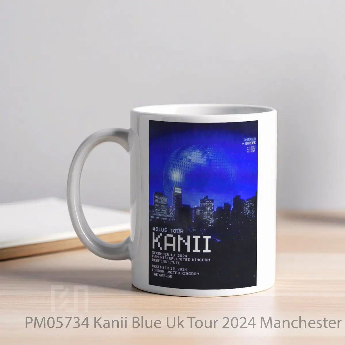 Mug Kanii Blue Uk Tour 2024 Manchester London MPM05734 - All-side / Desain