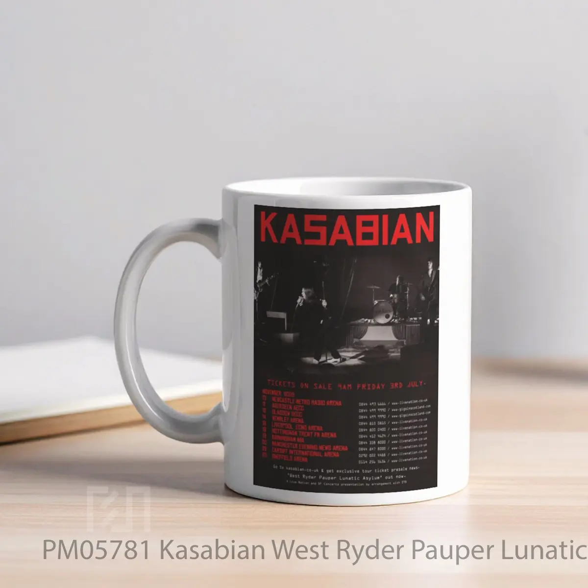 Mug Kasabian West Ryder Pauper Lunatic Asylum Uk Tour 2009 MPM05781 - All-side / Desain