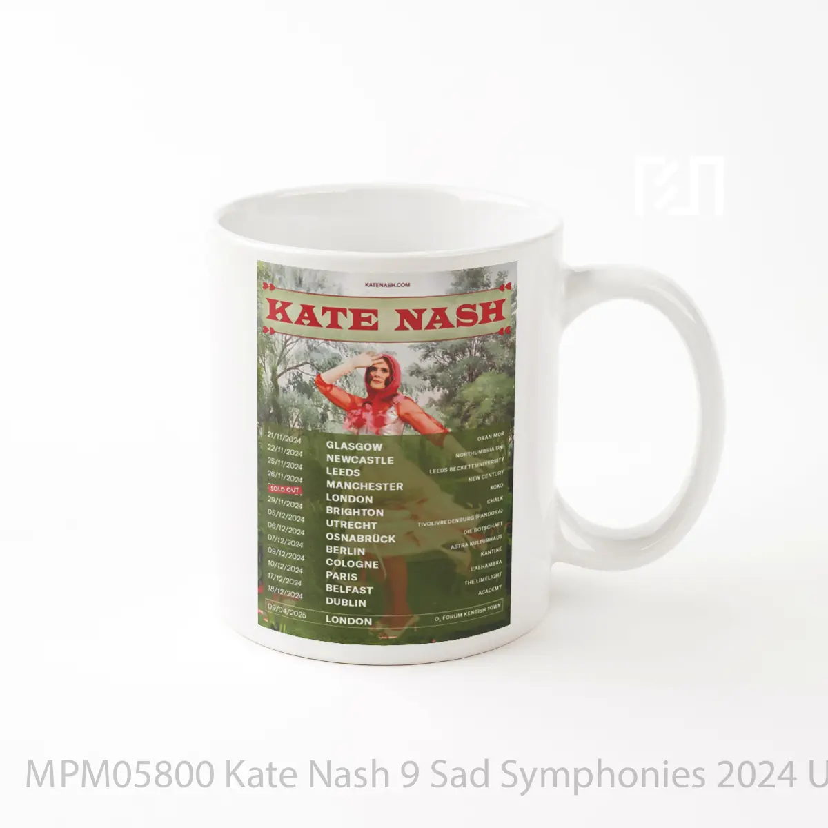 Mug Kate Nash 9 Sad Symphonies 2024 Uk Tour MPM05800