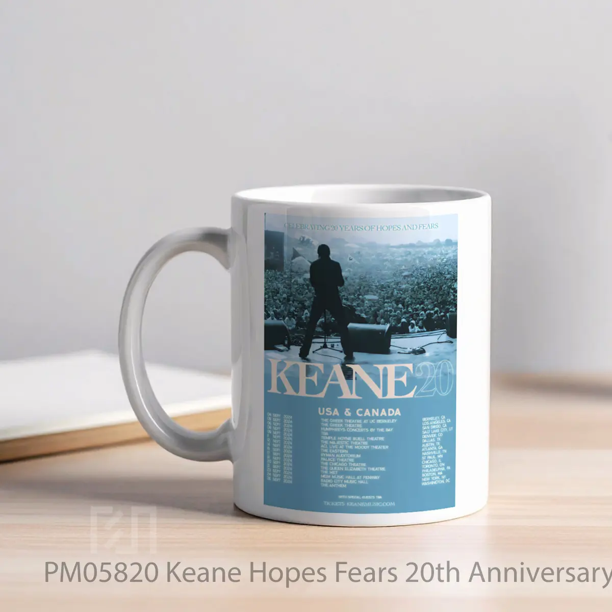Mug Keane Hopes Fears 20th Anniversary Tour Usa Canada 2024 MPM05820 - All-side / Desain